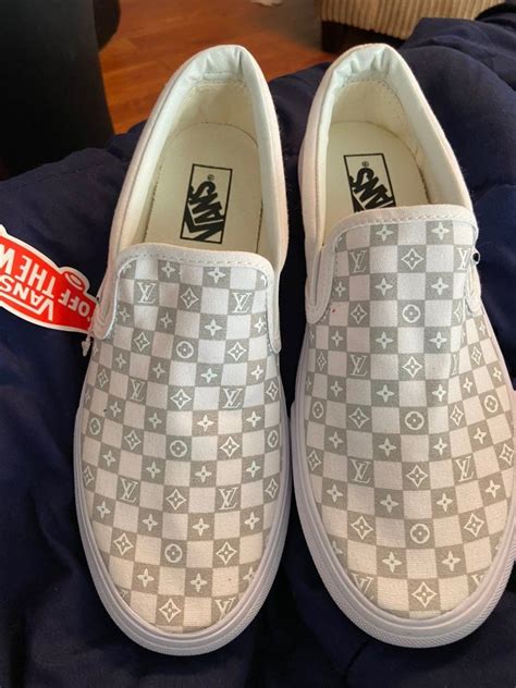 louis vuitton vans white slip ons|ollie slip on Vans.